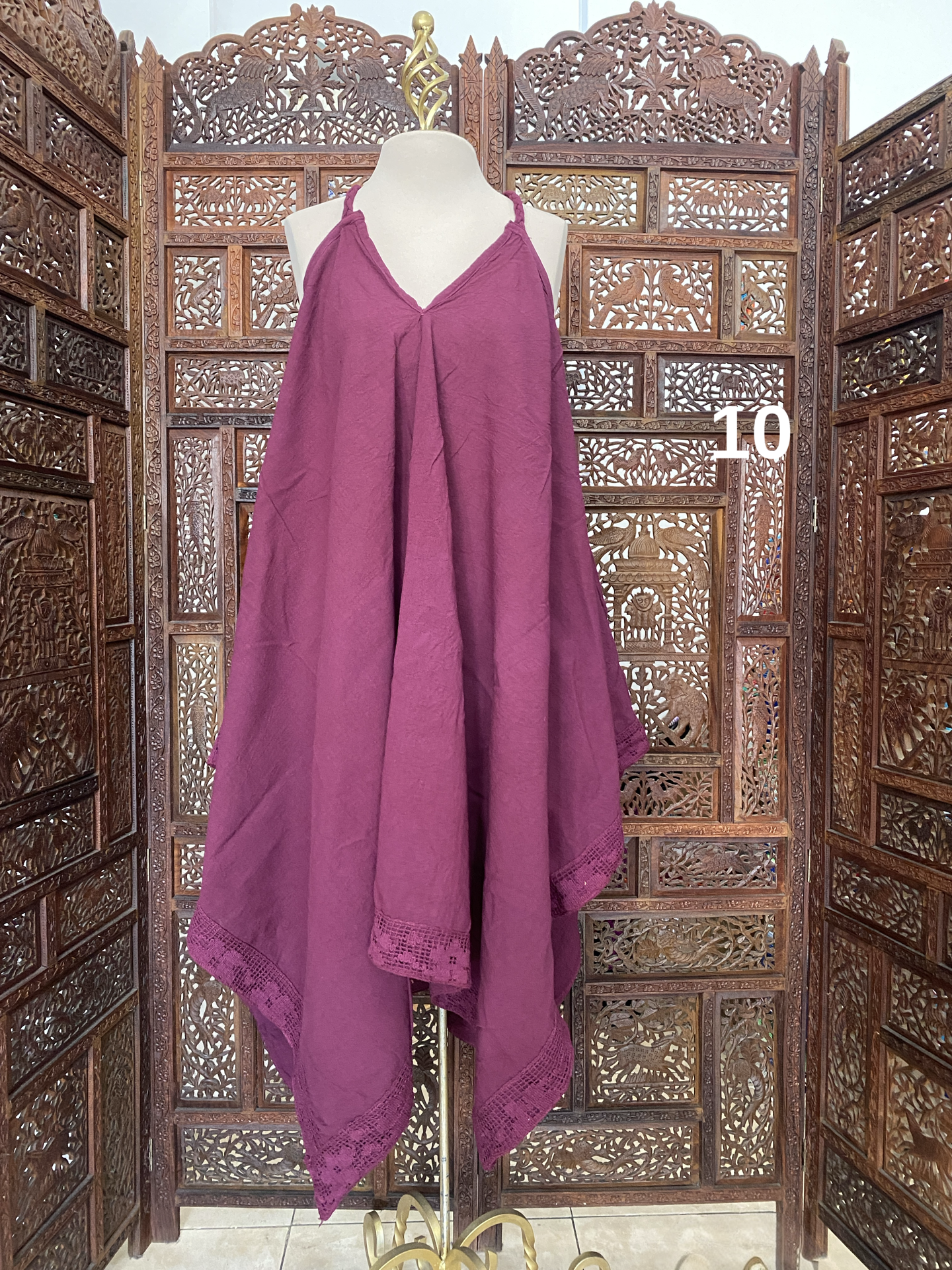 VESTIDO IRREGULAR DE TIRANTES