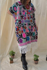 Cargar imagen en el visor de la galería, VESTIDO de invierno bordado (gris / multicolor) ✅ OFERTA ‼️
