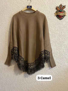 Poncho de acrilán manga larga