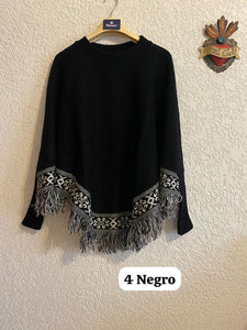 Poncho de acrilán manga larga