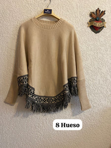 Poncho de acrilán manga larga