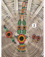 Cargar imagen en el visor de la galería, COLLAR &quot;Wixárica&quot; con aretes y brazalete
