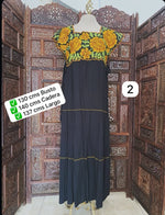 Cargar imagen en el visor de la galería, Vestido largo "Flores de Zinacantán"
