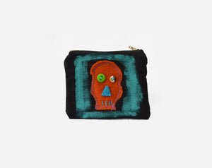 Monedero calaverita naranja