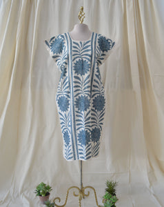 Vestido Palmita bordado grafito