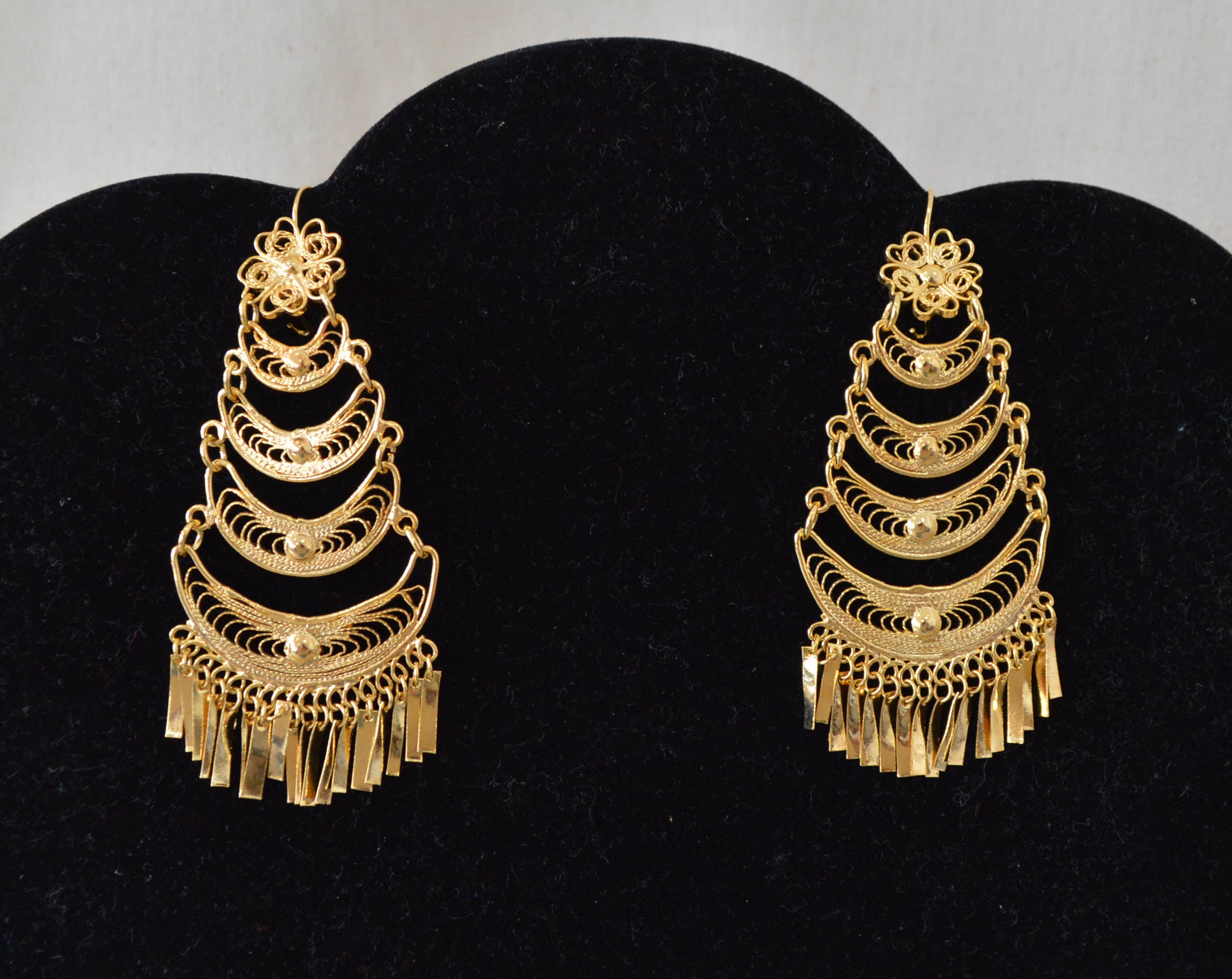 Aretes filigrana hamaca