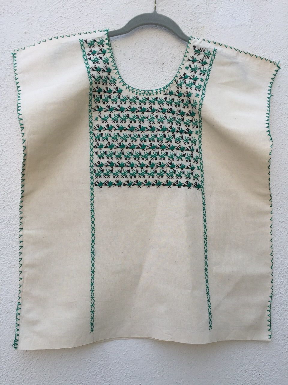 Blusa Tacuate bordado verde
