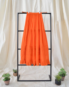 FALDA CAMPESINA color naranja